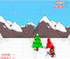 Snowboarding Santa